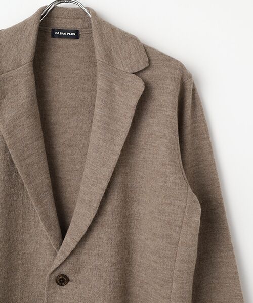 PAPAS / パパス ニット・セーター | 強縮天竺14G ニットジャケット | 詳細2