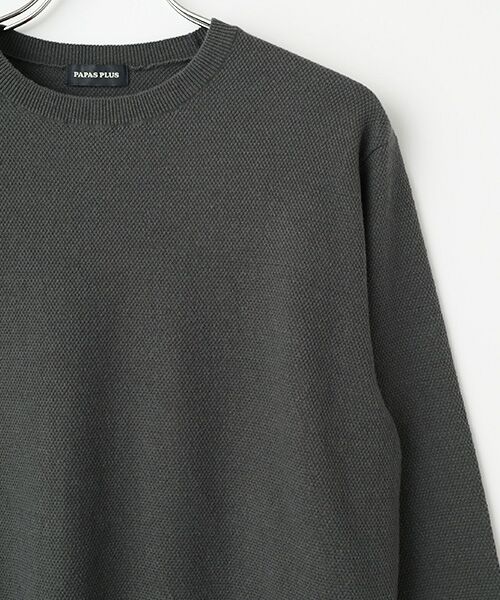 PAPAS / パパス ニット・セーター | ラグジュアリーコットン鹿の子14G セーター | 詳細2