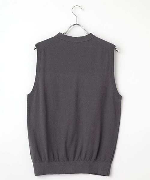 PAPAS / パパス ニット・セーター | ラグジュアリーコットン鹿の子14G ニットベスト | 詳細1