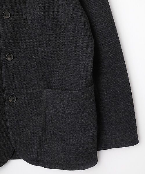 PAPAS / パパス その他アウター | 針抜きリップル スタンドカラー カットソージャケット | 詳細3