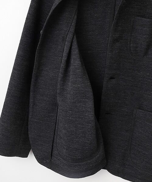 PAPAS / パパス その他アウター | 針抜きリップル スタンドカラー カットソージャケット | 詳細4