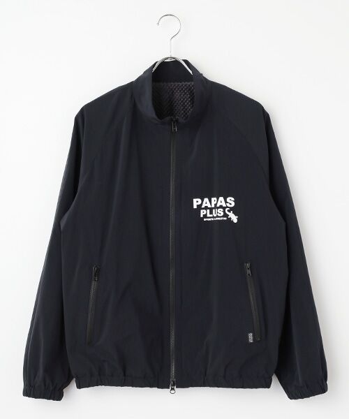 PAPAS/パパス ナイロンライクラタフタ 3WAYブルゾン ネイビー M PAPAS/パパス ナイロンライクラタフタ 3WAYブルゾン ネイビー M