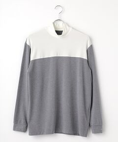 PAPAS / パパス その他トップス | ストレッチスウェード モックネックTシャツ