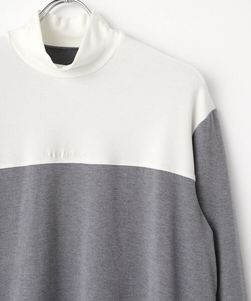 PAPAS / パパス その他トップス | ストレッチスウェード モックネックTシャツ | 詳細2