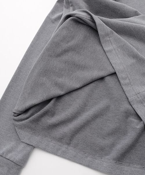 PAPAS / パパス その他トップス | ストレッチスウェード モックネックTシャツ | 詳細4