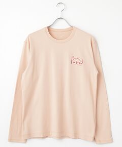 PAPAS / パパス Tシャツ | ●定番●40/2天竺 カジキプリント 長袖Tシャツ