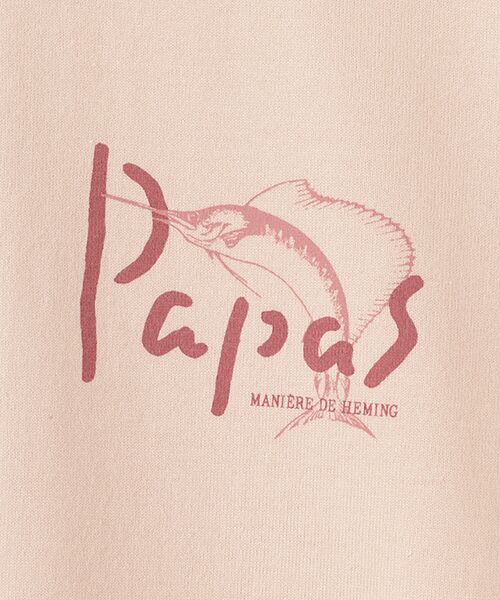 PAPAS / パパス Tシャツ | ●定番●40/2天竺 カジキプリント 長袖Tシャツ | 詳細4