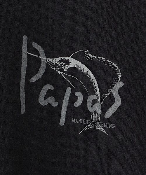 PAPAS / パパス Tシャツ | ●定番●40/2天竺 カジキプリント 長袖Tシャツ | 詳細19