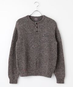 PAPAS / パパス ニット・セーター | ローゲージカラフルネップ天竺3G ヘンリーネックセーター