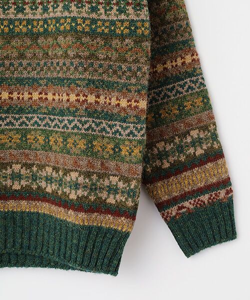 PAPAS / パパス ニット・セーター | <JAMIESON'S>フェアアイル総柄5G クルーネックセーター | 詳細3