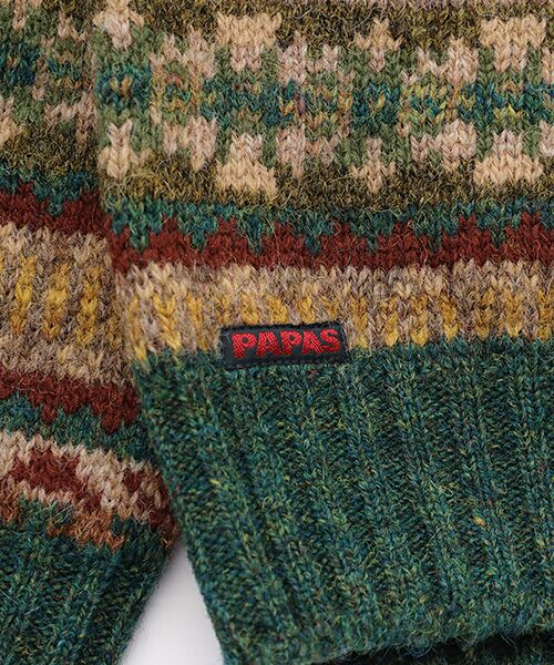 PAPAS / パパス ニット・セーター | <JAMIESON'S>フェアアイル総柄5G クルーネックセーター | 詳細4