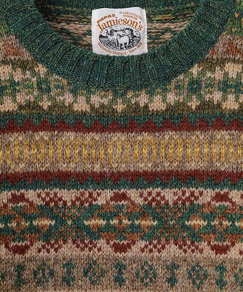 PAPAS / パパス ニット・セーター | <JAMIESON'S>フェアアイル総柄5G クルーネックセーター | 詳細5