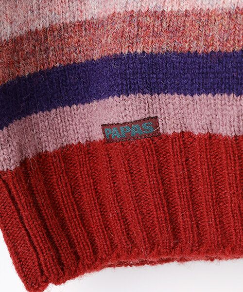 PAPAS / パパス ニット・セーター | <JAMIESON'S>フェアアイル マルチボーダー 5G クルーネックセーター | 詳細4