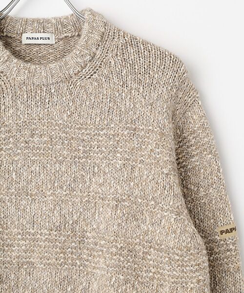 PAPAS / パパス ニット・セーター | コットンアルパカローゲージ クルーネックセーター | 詳細2