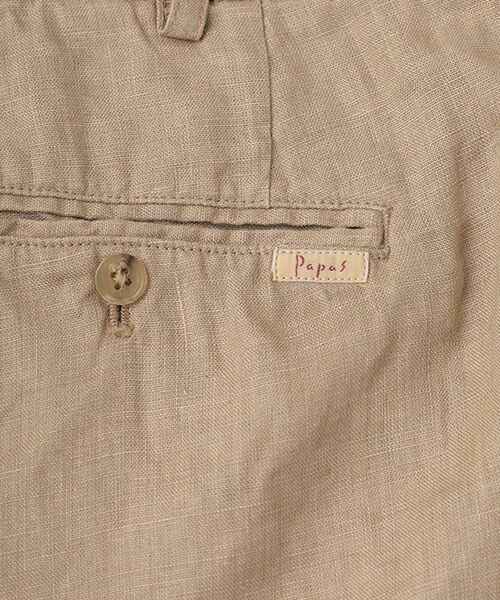 PAPAS / パパス その他パンツ | ヘンプ高密度マットビッグライズ ノータックパンツ | 詳細1