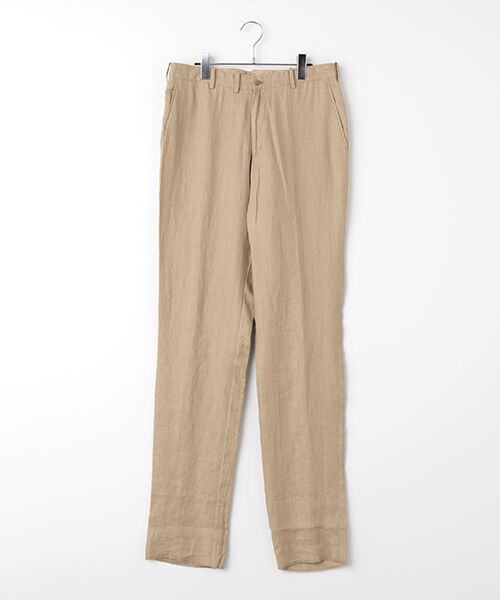 PAPAS/パパス ヘンプ高密度マットビッグライズ ノータックパンツ キャメルベージュ M PAPAS/パパス ヘンプ高密度マットビッグライズ ノータックパンツ キャメルベージュ M