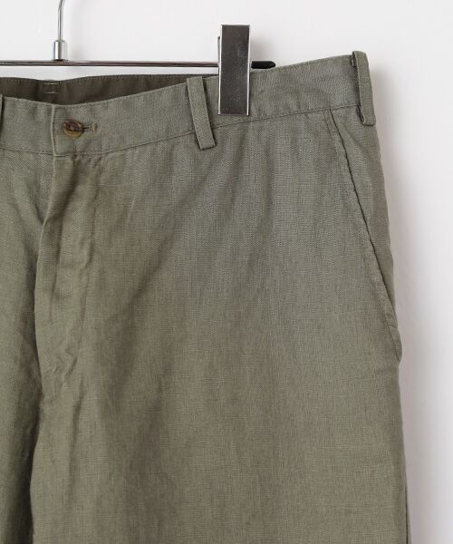 PAPAS / パパス その他パンツ | ヘンプ高密度マットビッグライズ ノータックパンツ | 詳細3