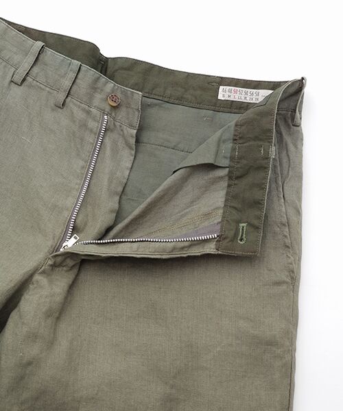 PAPAS / パパス その他パンツ | ヘンプ高密度マットビッグライズ ノータックパンツ | 詳細6