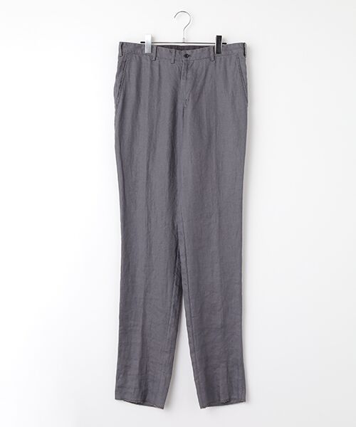 PAPAS/パパス ヘンプ高密度マットビッグライズ ノータックパンツ チャコール LL PAPAS/パパス ヘンプ高密度マットビッグライズ ノータックパンツ チャコール LL