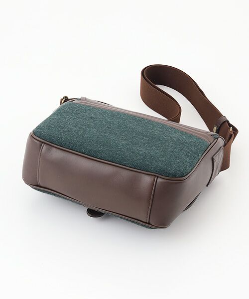 PAPAS / パパス ショルダーバッグ | メルトンウール×レザー ショルダーバッグ | 詳細4