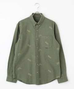 PAPAS / パパス シャツ・ブラウス | スエード両面起毛 ラベル&キー 刺繍シャツ