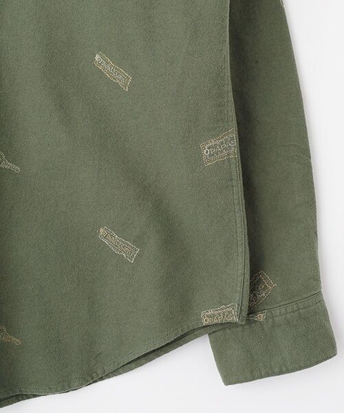 PAPAS / パパス シャツ・ブラウス | スエード両面起毛 ラベル&キー 刺繍シャツ | 詳細3