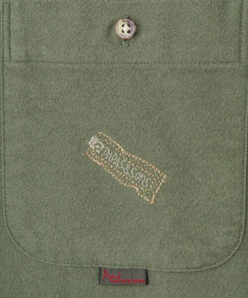 PAPAS / パパス シャツ・ブラウス | スエード両面起毛 ラベル&キー 刺繍シャツ | 詳細4