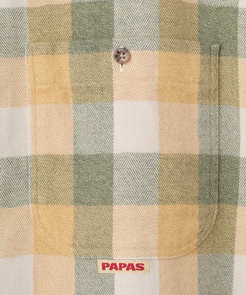 PAPAS / パパス シャツ・ブラウス | カラー杢コットンチェック両面起毛 シャツ | 詳細5