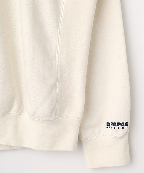 PAPAS / パパス スウェット | Re PAPAS PROJECT 反毛裏毛 クルーネックトレーナー | 詳細3