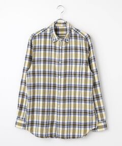 PAPAS / パパス シャツ・ブラウス | <CANCLINI>コットンメランジネル起毛チェック ボタンダウンシャツ