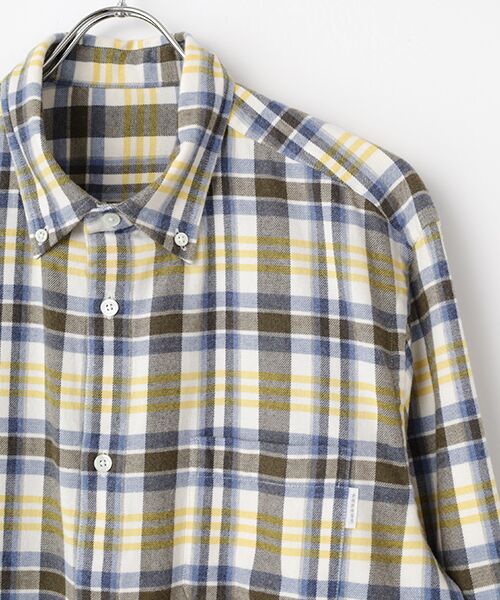 PAPAS / パパス シャツ・ブラウス | <CANCLINI>コットンメランジネル起毛チェック ボタンダウンシャツ | 詳細3