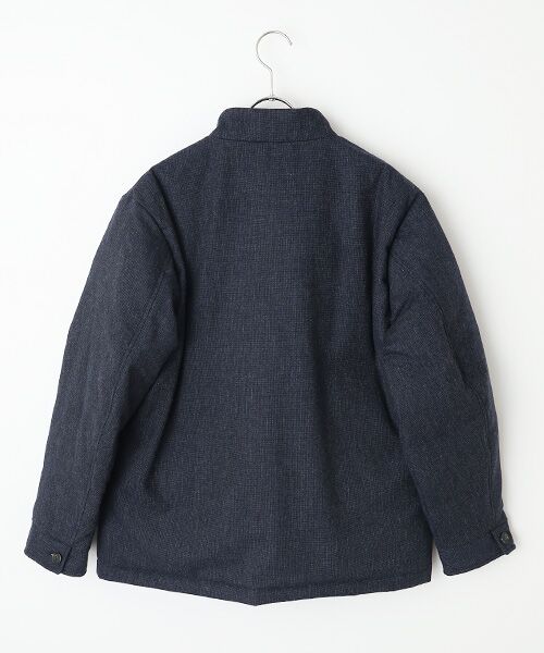 PAPAS / パパス ダウンジャケット・ベスト | ウール/ナイロンピンチェック圧縮起毛 ダウンジャケット | 詳細2