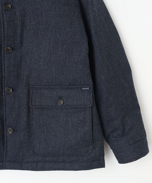 PAPAS / パパス ダウンジャケット・ベスト | ウール/ナイロンピンチェック圧縮起毛 ダウンジャケット | 詳細4