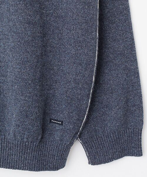 PAPAS / パパス カーディガン・ボレロ | ウール/コットン12G Vネックカーディガン | 詳細3