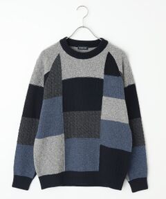 Papas ニットカーディガン ネイビー系 PAPAS / パパス （メンズ）（条件：ニット・セーター