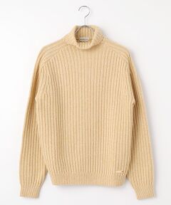 ウール三ツ杢5G タートルネックセーター