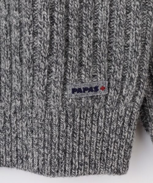 PAPAS / パパス ニット・セーター | ウール三ツ杢5G タートルネックセーター | 詳細6