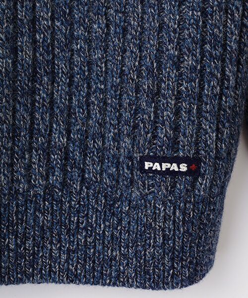 PAPAS / パパス ニット・セーター | ウール三ツ杢5G タートルネックセーター | 詳細7