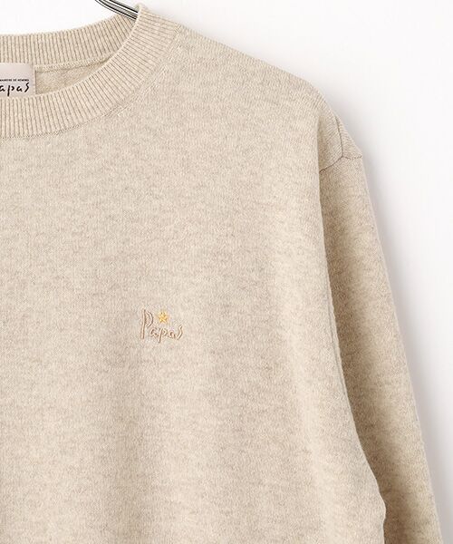 PAPAS / パパス ニット・セーター | スーパーエクストラファインウール天竺12G クルーネックセーター | 詳細2