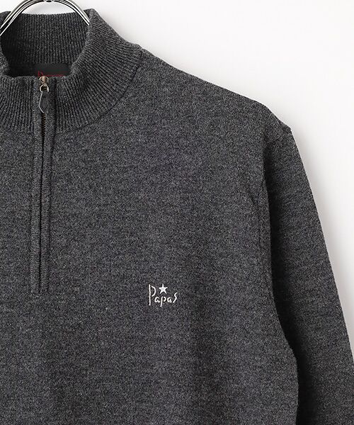 PAPAS / パパス ニット・セーター | スーパーエクストラファインウール天竺12G ハイネックセーター | 詳細4