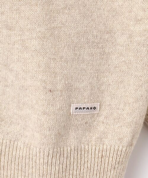 PAPAS / パパス ニット・セーター | ウールニットインターシャ7G ネコ柄 クルーネックセーター | 詳細1