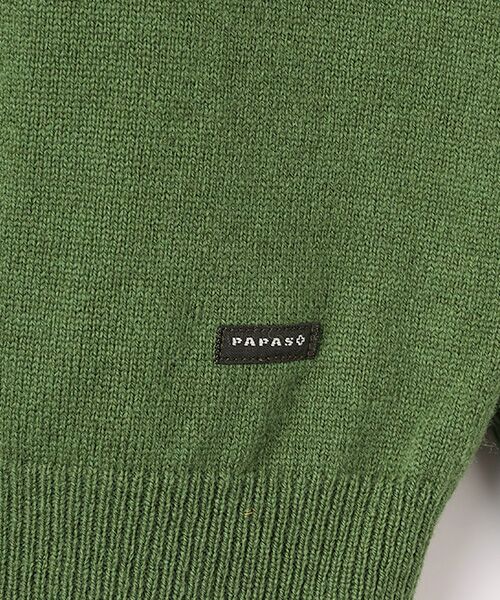 PAPAS / パパス ニット・セーター | ウールニットインターシャ7G ネコ柄 クルーネックセーター | 詳細3