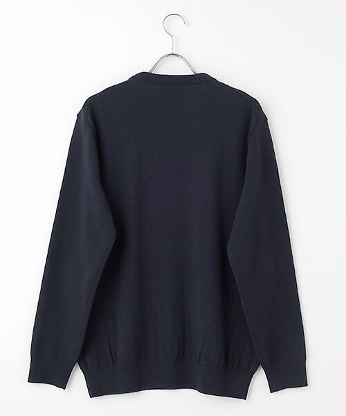 PAPAS / パパス ニット・セーター | ウールニットインターシャ7G ネコ柄 クルーネックセーター | 詳細5