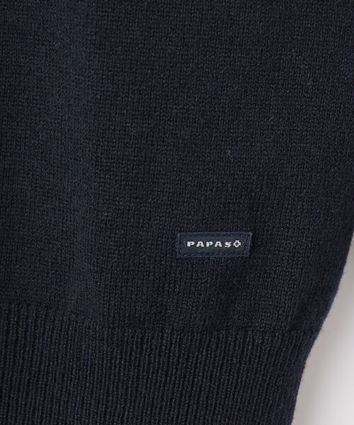 PAPAS / パパス ニット・セーター | ウールニットインターシャ7G ネコ柄 クルーネックセーター | 詳細8