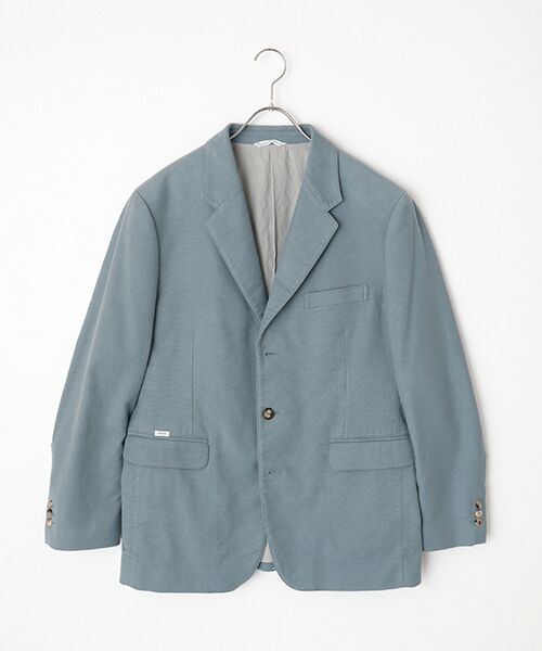 PAPAS / パパス テーラードジャケット | コットンストレッチリクラインドクロス ジャケット（シャドウブルー）