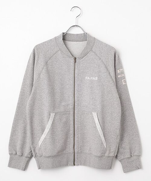 PAPAS / パパス ブルゾン | ストレッチ裏毛 ブルゾン（ＴＯＰグレー）