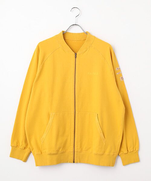 PAPAS / パパス ブルゾン | ストレッチ裏毛 ブルゾン（イエロー）