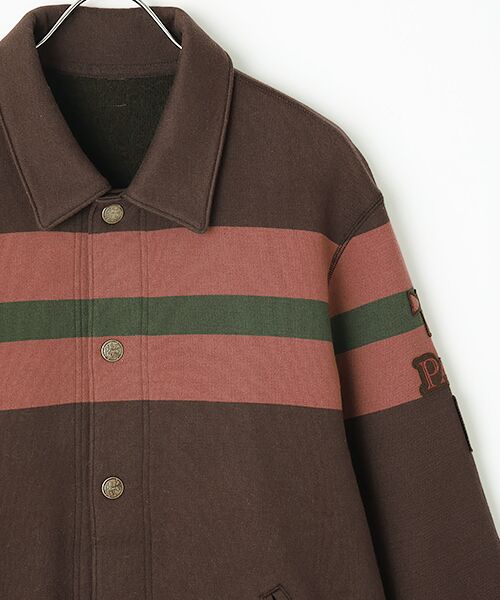 PAPAS / パパス ブルゾン | ウール/コットンボーダー カットソーブルゾン | 詳細2
