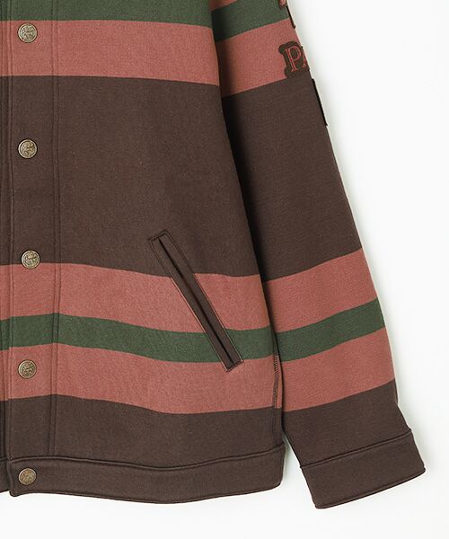 PAPAS / パパス ブルゾン | ウール/コットンボーダー カットソーブルゾン | 詳細3