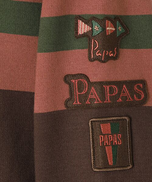 PAPAS / パパス ブルゾン | ウール/コットンボーダー カットソーブルゾン | 詳細6